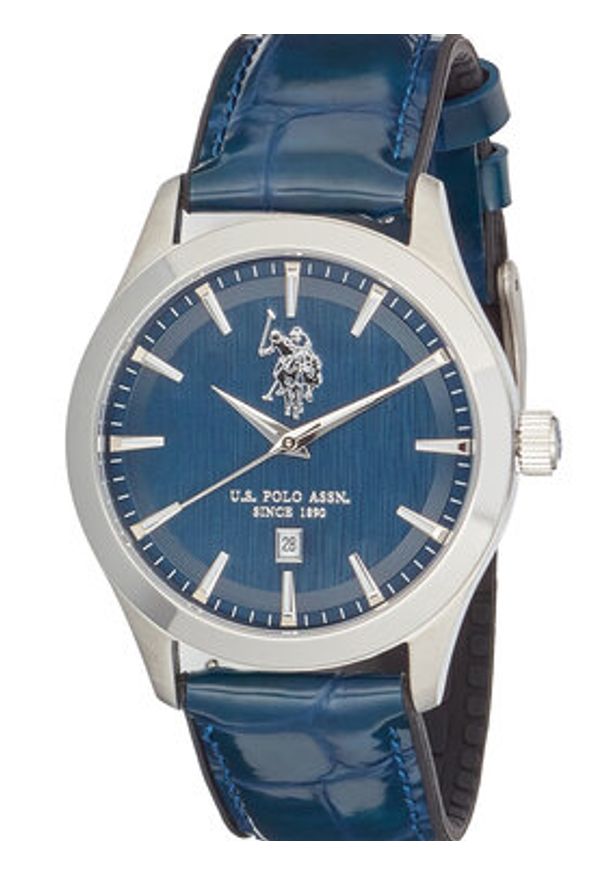 U.S. Polo Assn. Zegarek Yale USP7371BL Niebieski. Kolor: niebieski. Materiał: skóra