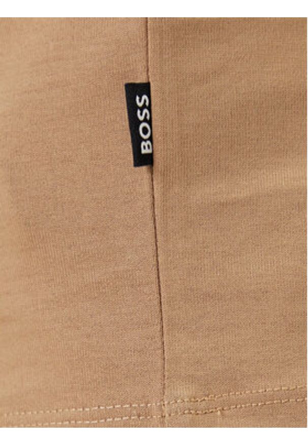 BOSS T-Shirt H-Thompson 655 50543901 Beżowy Regular Fit. Kolor: beżowy. Materiał: bawełna