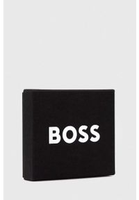 BOSS portfel skórzany męski kolor zielony. Kolor: zielony. Materiał: skóra #4