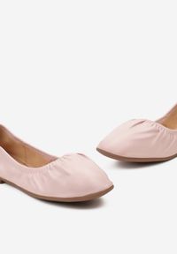 Born2be - Różowe Balerinki z Elastycznej Ekoskóry Avocadia. Nosek buta: okrągły. Kolor: różowy. Obcas: na obcasie. Styl: klasyczny. Wysokość obcasa: niski #5