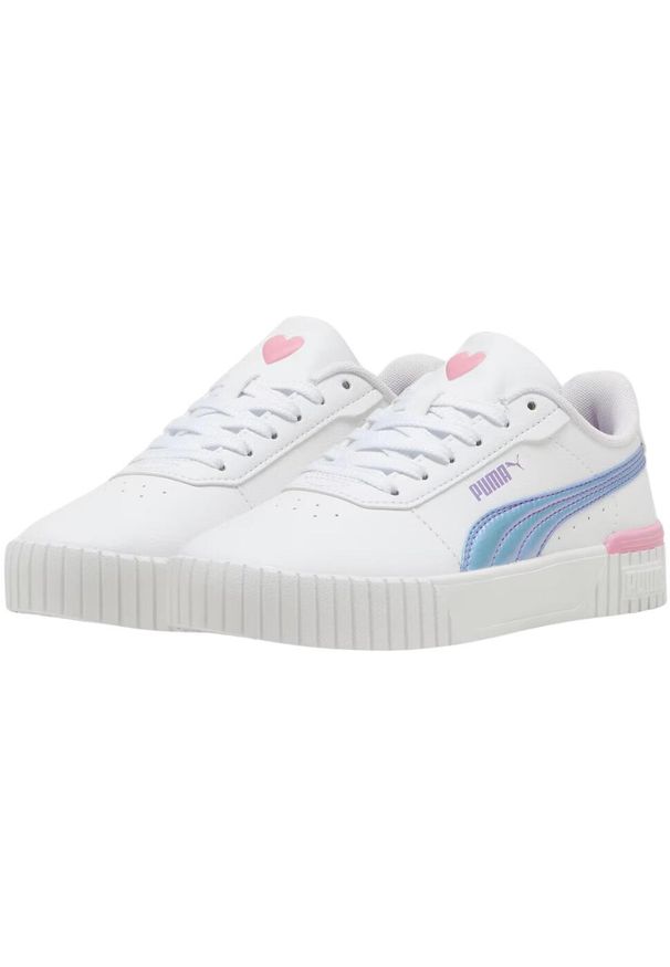Buty dla dzieci Puma Carina 2.0. Kolor: biały, wielokolorowy, różowy, niebieski. Materiał: materiał, syntetyk, tkanina