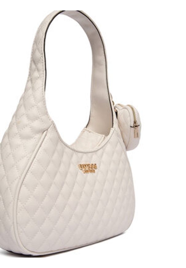 Guess Torebka Atabey HWQG98 94010 Écru. Kolor: kremowy. Materiał: skórzane