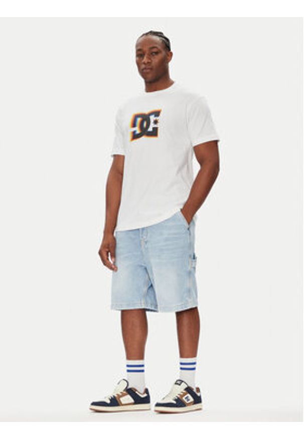 DC Shoes T-Shirt ADYZT05444 Biały Heritage Fit. Kolor: biały. Materiał: bawełna