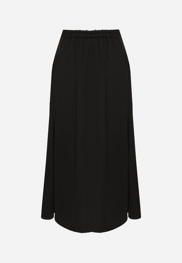 Born2be - Czarna Rozkloszowana Spódnica z Wiskozą i Wysokim Stanem Galio. Okazja: na co dzień. Stan: podwyższony. Kolor: czarny. Materiał: wiskoza. Styl: elegancki, casual