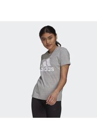 Adidas - Koszulka Essentials Logo. Kolor: szary, biały, wielokolorowy. Sport: fitness