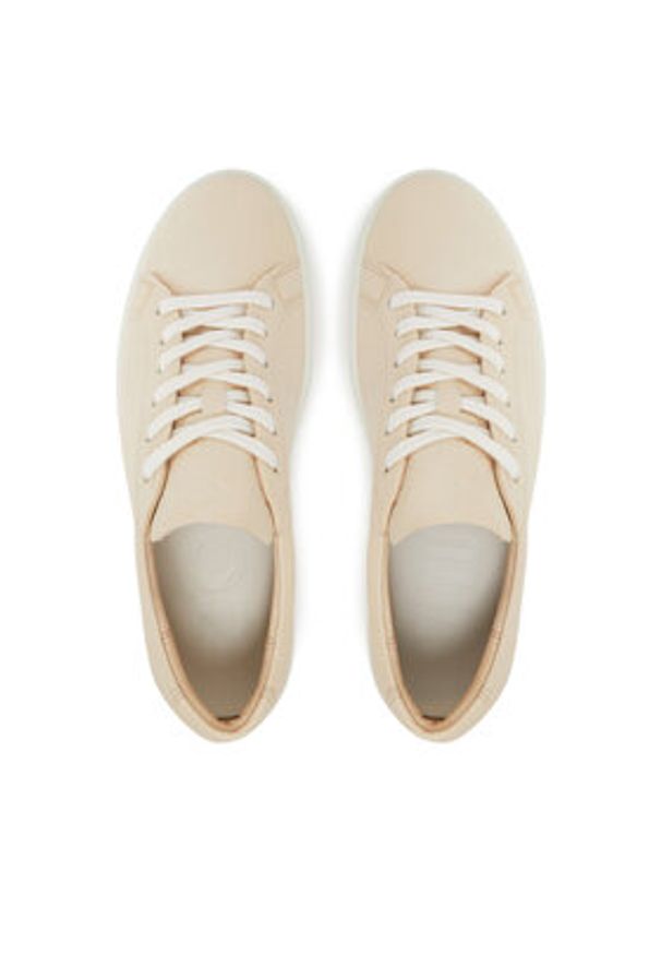 ecco - ECCO Sneakersy Soft 60 21920301378 Écru. Materiał: skóra
