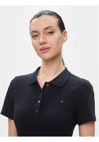 TOMMY HILFIGER - Tommy Hilfiger Sukienka codzienna 1985 Slim Pique Polo Dress Ss WW0WW42048 Granatowy Slim Fit. Okazja: na co dzień. Typ kołnierza: polo. Kolor: niebieski. Materiał: bawełna. Typ sukienki: proste. Styl: casual #3
