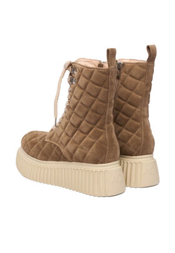 AGL Trzewiki D751566PGKI014G588 Brązowy. Kolor: brązowy. Materiał: skóra