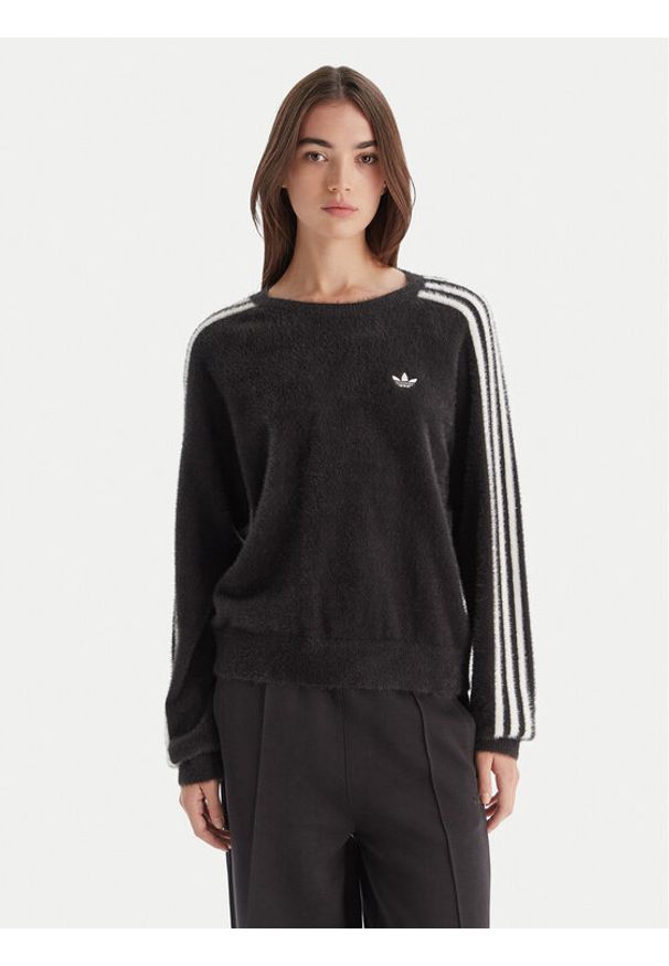 Adidas - adidas Bluza adicolor Holiday JX7813 Czarny Loose Fit. Kolor: czarny. Materiał: syntetyk