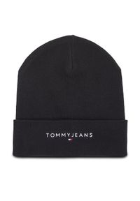 Tommy Jeans Czapka AW0AW16783 Czarny. Kolor: czarny. Materiał: bawełna, materiał