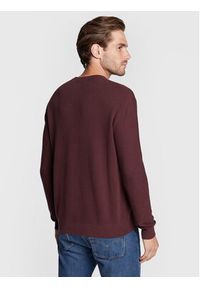 Sisley Sweter 10C1S100L Bordowy Regular Fit. Kolor: czerwony. Materiał: bawełna