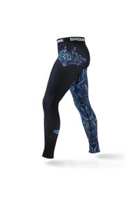 GROUND GAME - Legginsy do MMA męskie Ground Game VIKING. Kolor: wielokolorowy. Materiał: elastan, poliester