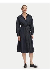 Armani Exchange Sukienka koszulowa XW001794 AF21337 MB001 Granatowy Regular Fit. Kolor: niebieski. Materiał: bawełna. Typ sukienki: koszulowe #1