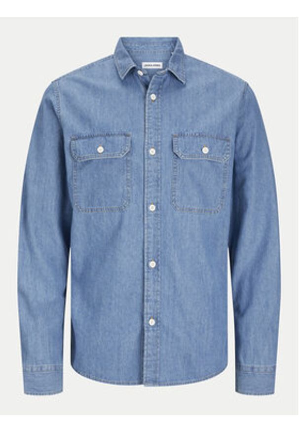 Jack & Jones Koszula jeansowa Travis 12269262 Niebieski Comfort Fit. Kolor: niebieski. Materiał: bawełna
