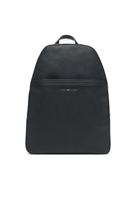 TOMMY HILFIGER - Tommy Hilfiger Plecak Th Business Leather Backpack AM0AM13213 Czarny. Kolor: czarny. Materiał: skóra