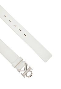 Calvin Klein Jeans Pasek Damski LV04K7018G Biały. Kolor: biały. Materiał: skóra