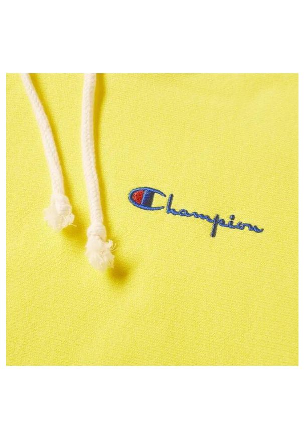 Bluza dresowa damska Champion Small Script Logo. Kolor: żółty. Materiał: bawełna