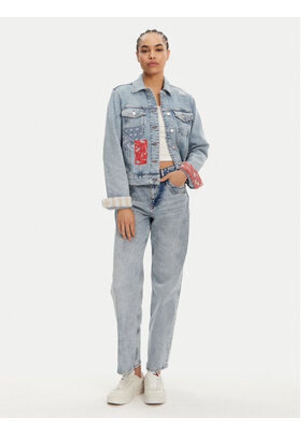 Tommy Jeans Kurtka jeansowa Classic DW0DW20116 Niebieski Regular Fit. Kolor: niebieski. Materiał: bawełna