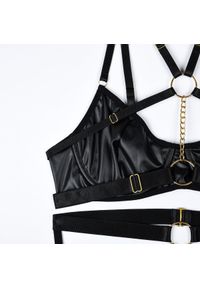 Intica - Komplet bielizny z łańcuszkami na romantyczne wieczory Serin. Kolor: czarny. Materiał: materiał #11