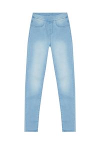 MOODO - Jeansy typu jeggins z wysokim stanem. Stan: podwyższony. Materiał: jeans. Długość: długie. Wzór: gładki #4