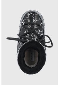 Inuikii Śniegowce kolor czarny. Nosek buta: okrągły. Zapięcie: sznurówki. Kolor: czarny. Materiał: guma, wełna