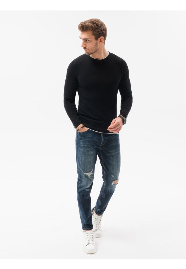 Czarny sweter Ombre Clothing na co dzień, casualowy