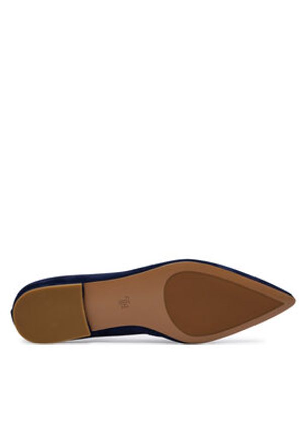 Lauren Ralph Lauren - LAUREN RALPH LAUREN Baleriny 802871265006 Granatowy. Kolor: niebieski. Materiał: zamsz, skóra
