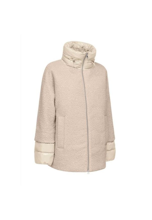 Geox - Kurtka GEOX W CALITHE Biały. Kolor: wielokolorowy, biały, różowy, beżowy. Materiał: polar