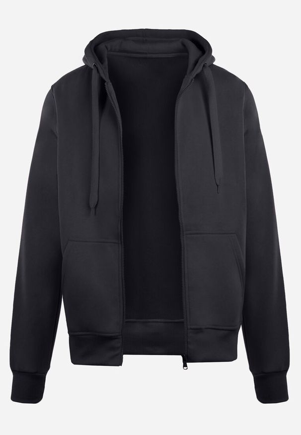 Renee - Granatowa Bluza z Kapturem Zapinana na Suwak Edan. Okazja: na co dzień. Typ kołnierza: kaptur. Kolor: niebieski. Materiał: jeans. Długość rękawa: długi rękaw. Długość: długie. Styl: sportowy, casual, elegancki, klasyczny