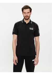 EA7 Emporio Armani Polo 3DPF20 PJ03Z 1200 Czarny Regular Fit. Typ kołnierza: polo. Kolor: czarny. Materiał: bawełna