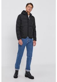 Calvin Klein Jeans Kurtka męska kolor czarny przejściowa. Okazja: na co dzień. Typ kołnierza: kaptur. Kolor: czarny. Materiał: tkanina, materiał, włókno. Wzór: gładki. Styl: casual #5