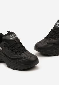 Born2be - Czarne Sneakersy Pewloma. Wysokość cholewki: przed kostkę. Kolor: czarny. Materiał: materiał. Szerokość cholewki: normalna. Wzór: gładki. Obcas: na platformie #2