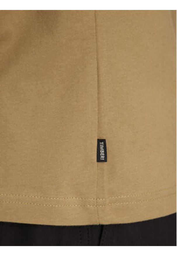 Element T-Shirt ELYZT00519 Khaki Regular Fit. Kolor: brązowy. Materiał: bawełna