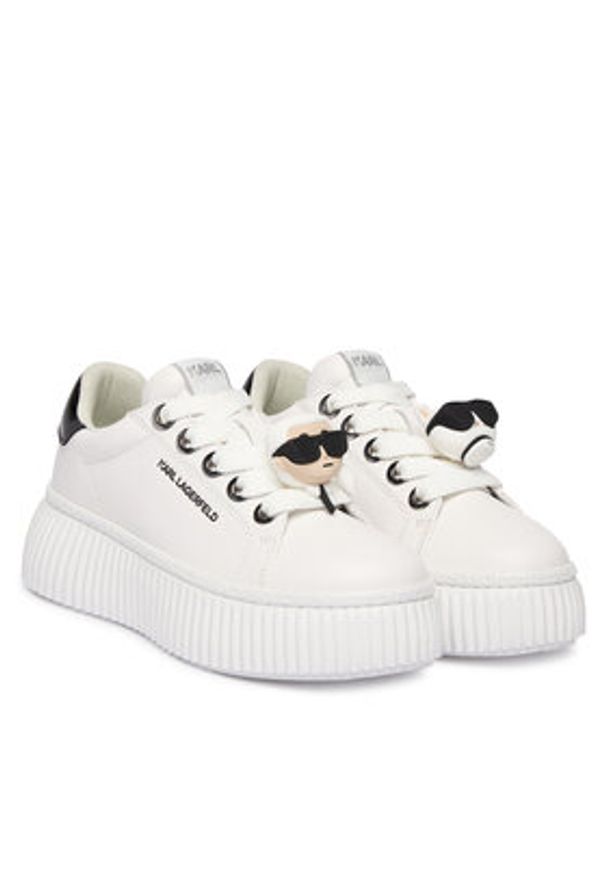Karl Lagerfeld - KARL LAGERFELD Sneakersy Kreeper Lo KL42336T Biały. Kolor: biały. Materiał: skóra
