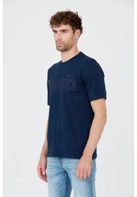 Aeronautica Militare - AERONAUTICA MILITARE Granatowy bawełniany męski t-shirt, Rozmiar XXL. Kolor: niebieski. Materiał: bawełna #4