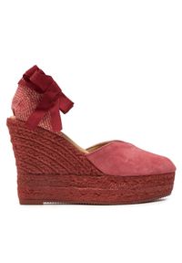 Manebi Espadryle Hamptons Heart-Shaped Wedge Espadrilles W 2.1 WH Różowy. Kolor: różowy. Materiał: skóra, zamsz #1