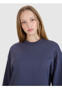 4f - 4F Bluza dresowa nierozpinana bez kaptura uniseks - szara M. Okazja: na co dzień. Typ kołnierza: bez kaptura. Kolor: szary. Materiał: dresówka. Wzór: gładki, ze splotem. Styl: casual, klasyczny, sportowy #2