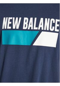 New Balance T-Shirt MT23901 Granatowy Relaxed Fit. Kolor: niebieski. Materiał: bawełna