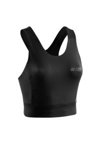 Damski sportowy Crop Top treningowy CEP. Kolor: czarny