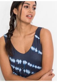 bonprix - Sukienka maxi z batikowym nadrukiem. Kolor: niebieski. Wzór: nadruk. Sezon: lato. Długość: maxi #3