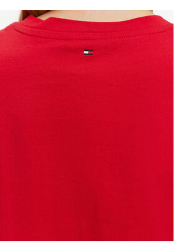 TOMMY HILFIGER - Tommy Hilfiger T-Shirt WW0WW45522 Czerwony Regular Fit. Kolor: czerwony. Materiał: bawełna