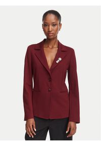 Marella Marynarka Gommoso 2623916034 Bordowy Slim Fit. Kolor: czerwony. Materiał: syntetyk #1