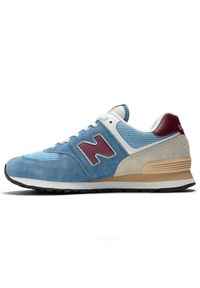 Buty unisex New Balance U574SPR – niebieskie. Kolor: niebieski. Materiał: zamsz, guma, materiał, syntetyk. Szerokość cholewki: normalna. Model: New Balance 574 #5
