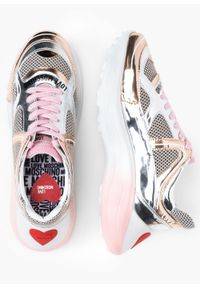 Love Moschino - Sneakersy damskie LOVE MOSCHINO JA15016G1GIQ1-01B. Okazja: do pracy, na spacer, na co dzień. Kolor: srebrny. Sport: turystyka piesza #2