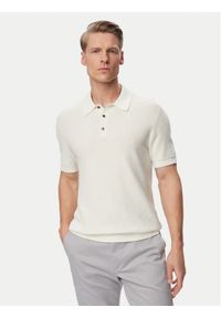Calvin Klein Polo LV04LG313G Kremowy Regular Fit. Typ kołnierza: polo. Kolor: kremowy. Materiał: bawełna #1