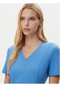 BOSS Sukienka codzienna Damaisa 50490044 Niebieski Slim Fit. Okazja: na co dzień. Kolor: niebieski. Materiał: wiskoza. Typ sukienki: proste. Styl: casual #3