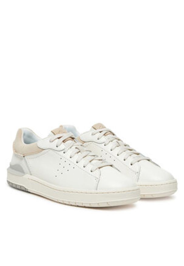 Clarks Sneakersy Courtlite2 Run 26181325 Biały. Kolor: biały. Materiał: skóra. Sport: bieganie