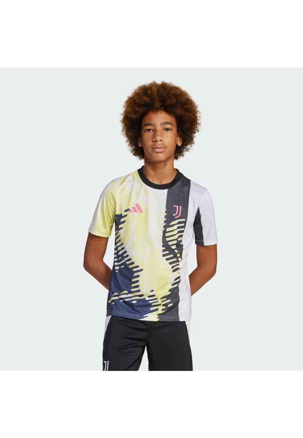 Adidas - Koszulka prematch dla dzieci Juventus Turin 2024/25. Kolor: czarny, niebieski, zielony, wielokolorowy. Sport: piłka nożna