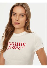 Tommy Jeans T-Shirt Essential DW0DW19447 Biały Slim Fit. Kolor: biały. Materiał: bawełna #3