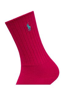 Polo Ralph Lauren Skarpety wysokie damskie 455846847010 Różowy. Kolor: różowy. Materiał: materiał, bawełna